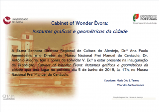 Exposição Cabinet of Wonder Évora: instantes gráficos e geométricos da cidade